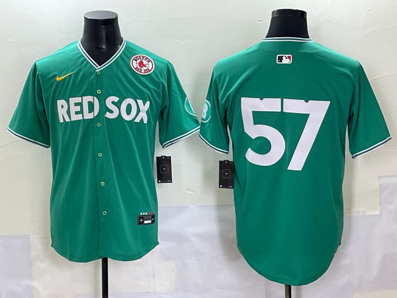 Men 2025 Boston Red Sox #57 No Name Dark Green Joint Name Nike MLB Jersey style 9->boston red sox->MLB Jersey